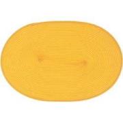 Unique Living - Placemat Daisy - Ovaal - Rotan - Geel/Oranje - 45x30cm