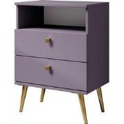 Meubella - Nachtkastje Hidde - Paars - 50 cm