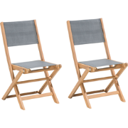 CESANA  - Tuinstoel set van 2 - Grijs - Acaciahout