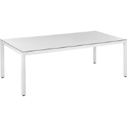 ITALY  - Tuintafel - Wit - 100 x 220 cm - PE rotan