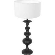 Anne Lighting - tafellamp - Lyons - zwart - hout linnen - Ø 40cm - E27...