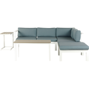 MESSINA - Loungeset voor 5 - Mintgroen - Aluminium