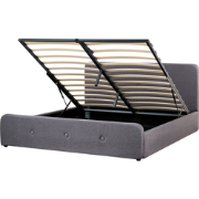 RENNES  - Bed met opbergruimte - Donkergrijs - 180x200 cm - Polyester