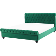 AVALLON  - Tweepersoonsbed - Smaragdgroen - 160 x 200 cm - Fluweel