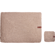 SALTBUSH - Set van 12 placemats en onderzetters - Natuurlijk - Jute