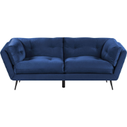 LENVIK - Driezitsbank - Marineblauw - Fluweel