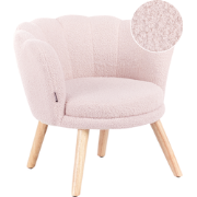 HALBY - Kinderfauteuil - Pastelroze - Bouclé