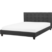 ROCHELLE  - Tweepersoonsbed - Donkergrijs - 160 x 200 cm - Polyester