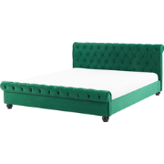 AVALLON  - Tweepersoonsbed - Smaragdgroen - 180 x 200 cm - Fluweel