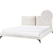 MELLE  - Tweepersoonsbed - Gebroken wit - 180 x 200 cm - Bouclé