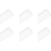 QUVIO Houten wand haakje - Wit - S - Set van 6