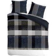 Dekbedovertrek Flanel Mannoo squares 1* 200x220 + 2* 60x70cm Sleep Sen...