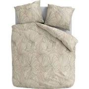 Microvezel Dekbedovertrekset Petal Lines - Beige - 135x200 + 1*80x80 c...
