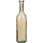 Mica Decorations Fles Rioja - 18x18x75 cm - Gerecycled glas - Beige