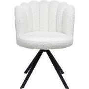 Eetkamerstoel Teddy Wit - Draaibaar - 59x59x83cm - Julien - Set van 2