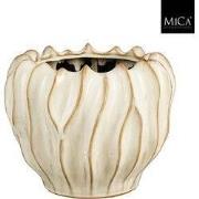 Mica Decorations Bloempot Thom - 27.5x27.5x22 cm - Keramiek - Gebroken...