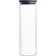 Stapelbare glazen voorraadbus, 1,9 liter - Transparent