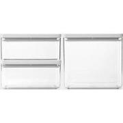 Tasty+ Voorraadbussen stapelbaar 1,5 + 1,5 + 3,5 liter - Light Grey