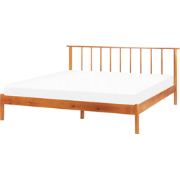 BARRET II  - Tweepersoonsbed - Lichtbruin - 160 x 200 cm - Dennenhout