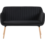 TABY  - Tweezitsbank - Zwart - Fluweel
