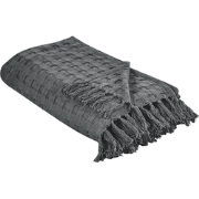 BERE - Bedsprei - Donkergrijs - 200  x 220 cm - Katoen