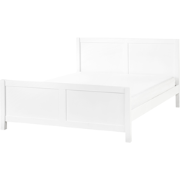 CHAMPAGNAT - Tweepersoonsbed - Wit - 160 x 200 cm - Rubberhout