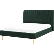 MARVILLE  - Tweepersoonsbed - Smaragdgroen - 140 x 200 cm - Fluweel