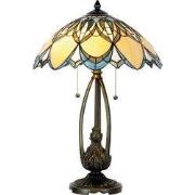 Lumilamp Tiffany Tafellamp Ø 40x60 cm Blauw Beige Glas
