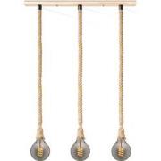Home sweet home touw hanglamp Leonardo 3L Spiral - smoke