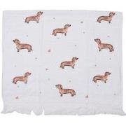 Clayre & Eef Gastendoekje  40x66 cm Beige Bruin Katoen Rechthoek Tecke...
