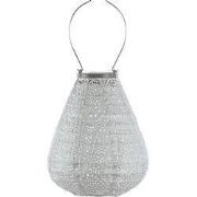 Lumiz Solar Buitenlampion - Paisley Tulip - 20 cm - Lichtgrijs