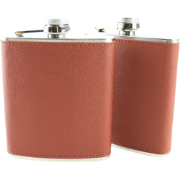 HIXA Heupfles -  Bruin - 2 Stuks - Flacon - Veldfles - RVS - Drinkfles...