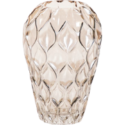 Vase - Pattern - Glass - Smokey - 16x27cm