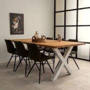 Eettafel Rover Eikenhout X-poot Wit