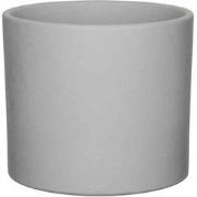Mica Decorations era ronde bloempot lichtgrijs mat maat in cm: 14 x 17