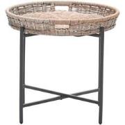 Benidorm bijzettafel - diameter 60xH50 cm -  c.black - natural