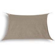 hanSe® Schaduwdoek Rechthoek Waterdoorlatend 3,5x5 m Zonnedoek Taupe