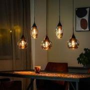 Hanglamp 5-Lichts - Smoke Glass - Industrieel - Lamp Daina
