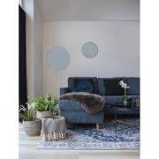 Vloerkleed 200x300cm - Blauw/Wit - Chenille Polyester - Kleed Havana