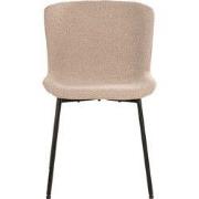 House Nordic Eetkamerstoel Maceda Bouclé Beige - Set van 2