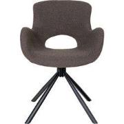 House Nordic Eetkamerstoel Amorim Bouclé Mushroom Draaibaar - Set van ...