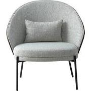 Fauteuil Grijs - Stof - Zithoogte 41cm - Fauteuil Canelas