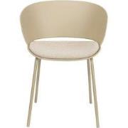 Eetkamerstoel Beige - Zithoogte 48,5cm - 54,5x59x80,5cm - Jessica - Se...