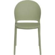 Tuinstoel Kunstof Groen - Zitdiepte 43cm - 52x45x82cm - Sjoerd - Set v...