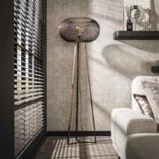 Vloerlamp Copper Twist Driepoot Zwart - Giga Meubel