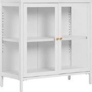 Wandkast Wit Metaal - 2 Deuren - 80x35x80cm - Dalby