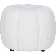 Poef Stof Off White - Zithoogte	38cm - Ø48x38cm - Paisley