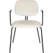 Eetkamerstoel Met Armleuning - Off White - 59x52x77cm - Bouton - Set v...