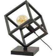 Tafellamp Metaal Zwart - LED - 35x35x41cm - Kubus