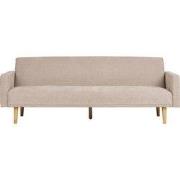 Slaapbank Donker Zand Stof - Zithoogte 40cm - 208x102x78cm - Kells